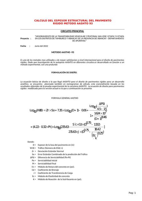 Diseño de Pavimento Rígido KEVIN JHORDY MOREANO CAYLLAHUA uDocz