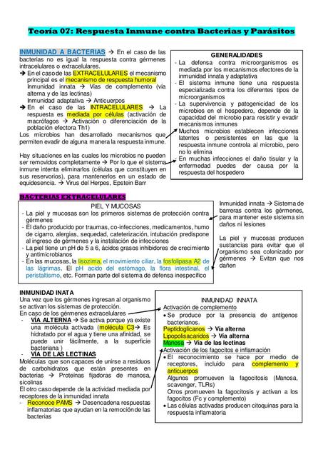 INMUNIDAD A BACTERIAS Y PARASITOS Metotrexato Post UDocz