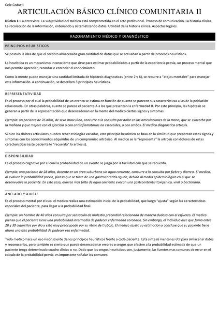 Historia Clinica Orientada Al Problema Principios Y Sesgos Heuristicos