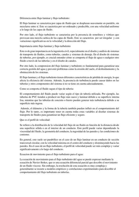 Diferencia entre flujo laminar y flujo turbulento Ingeniería creativa