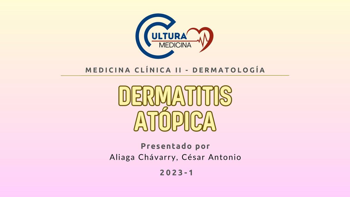 Dermatitis Atópica César Antonio Aliaga Chávarry cultura medicina