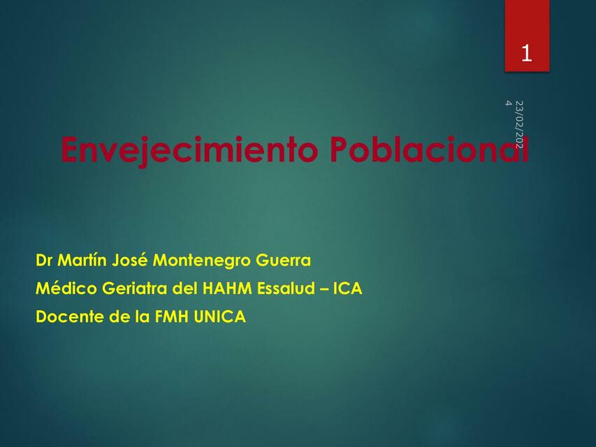 Envejecimiento Poblacional Dra Nancy MEDICAL UDocz