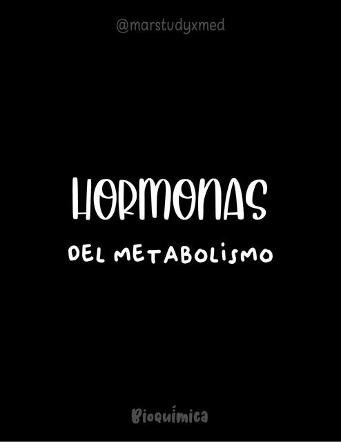 Hormonas Del Metabolismo Mar Villada UDocz