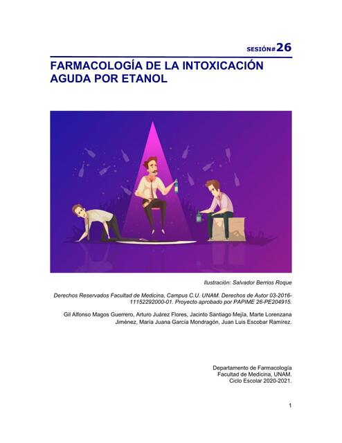 Farmacologia De La Intoxicacion Aguda Por Etanol Practica Iovanny