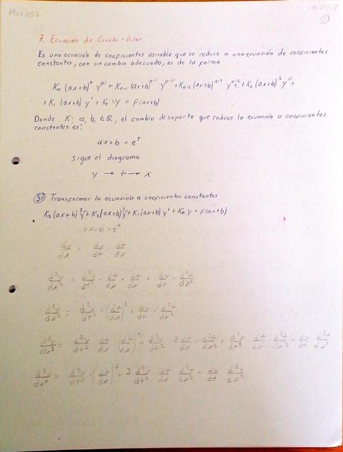 Ecuaciones Diferenciales Ecuación de Cauchi Euler IngeApuntes uDocz