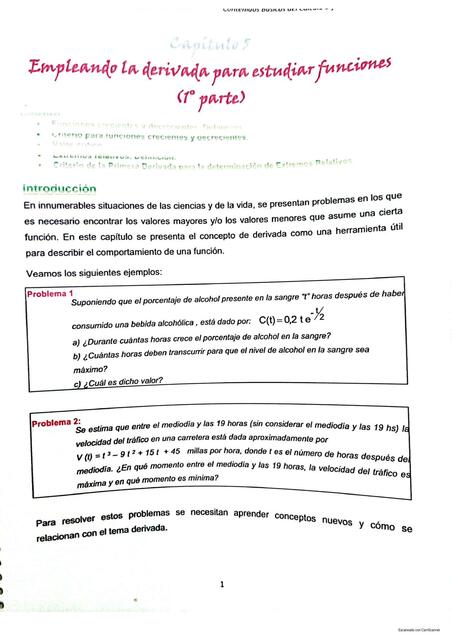 Derivadas Para El Estudio De Funciones Parte Milagros Herrera Udocz