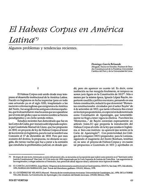 El Habeas Corpus en América Latina BRIGITHE SUSAN uDocz