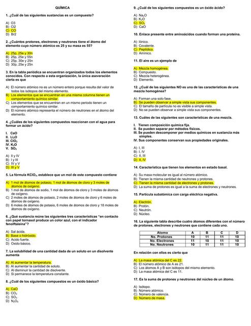 Banco de preguntas de química Kytzia Lara uDocz