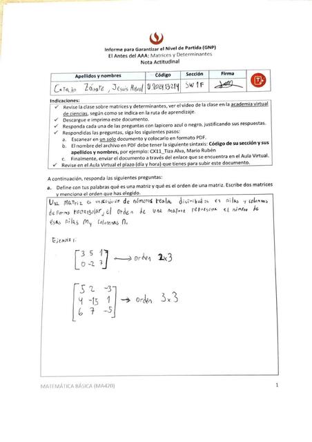 Matemática Básica Matrices 1 Jesus uDocz