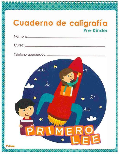 Cuaderno De Caligraf A Pre Kinder Carolaine Contreras Udocz