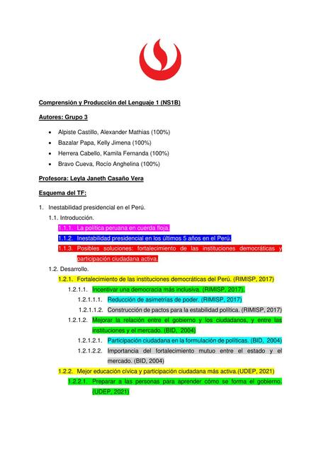 Comprensión y Producción del Lenguaje Fabio Gabriel uDocz