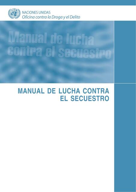 Manual De Lucha Contra El Secuestro Efra N Loyo Kumul Udocz