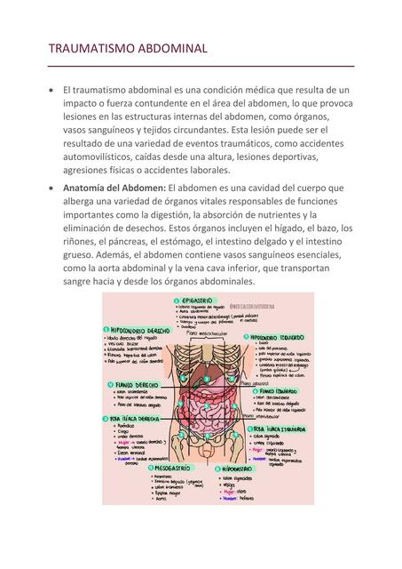 TRAUMATISMO ABDOMINAL Tiroxina Med UDocz