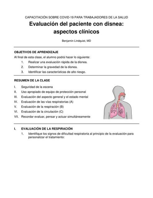 Evaluación clínica del paciente con disnea ALTRUUS uDocz