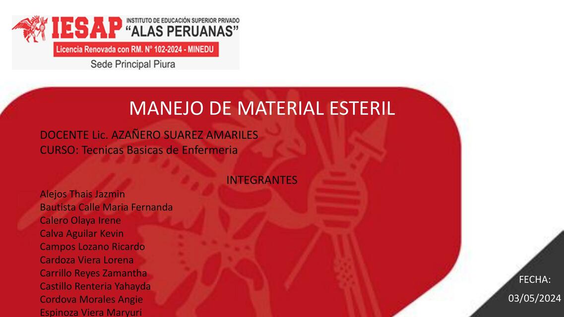 Manejo De Material Esteril AMARILES UDocz