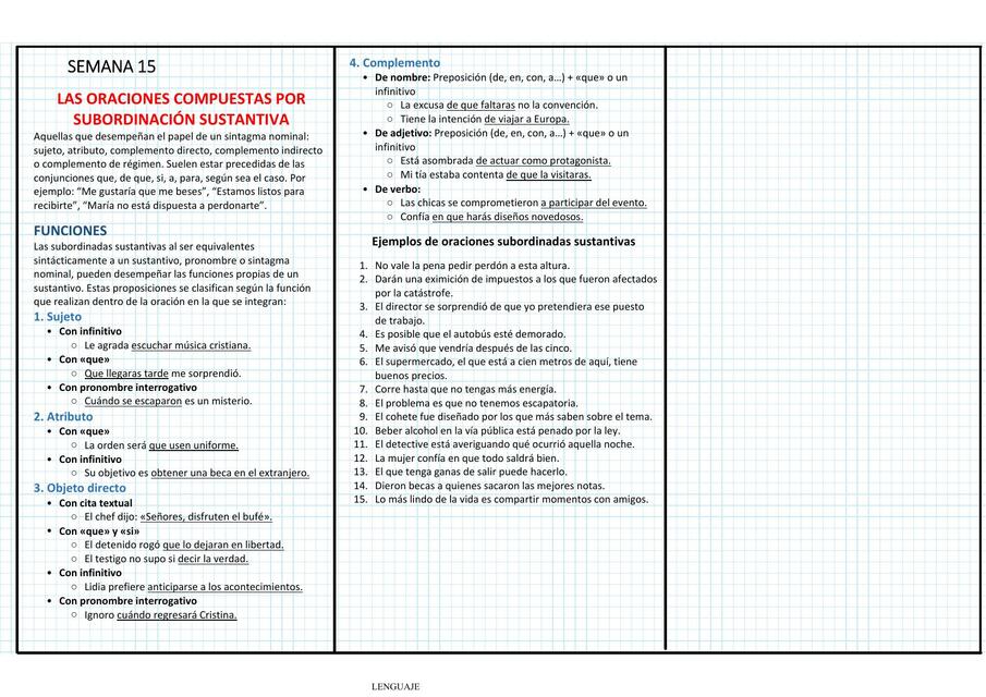 Las Oraciones Compuestas Por Subordinaci N Sustantiva Sweetnic