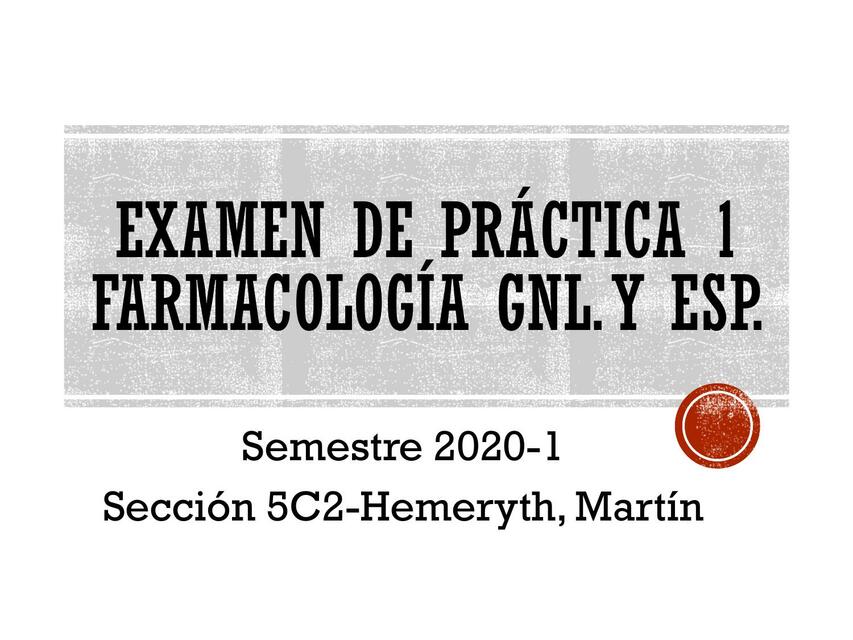 Farmacología Examen Parcial Laboratorio 4 Arellys Moreno uDocz