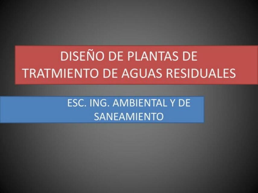 Diseno De Plantas De Tratamiento De Aguas Residual Reider UDocz