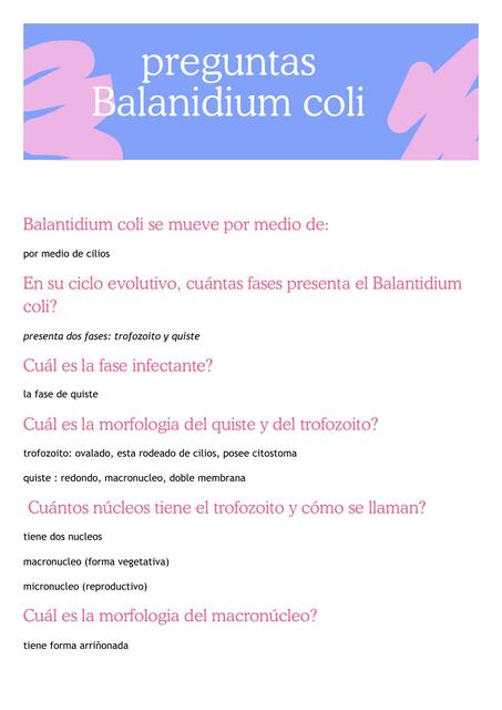 Examen Parasitologia Balantidium Coli Dra Batista Udocz