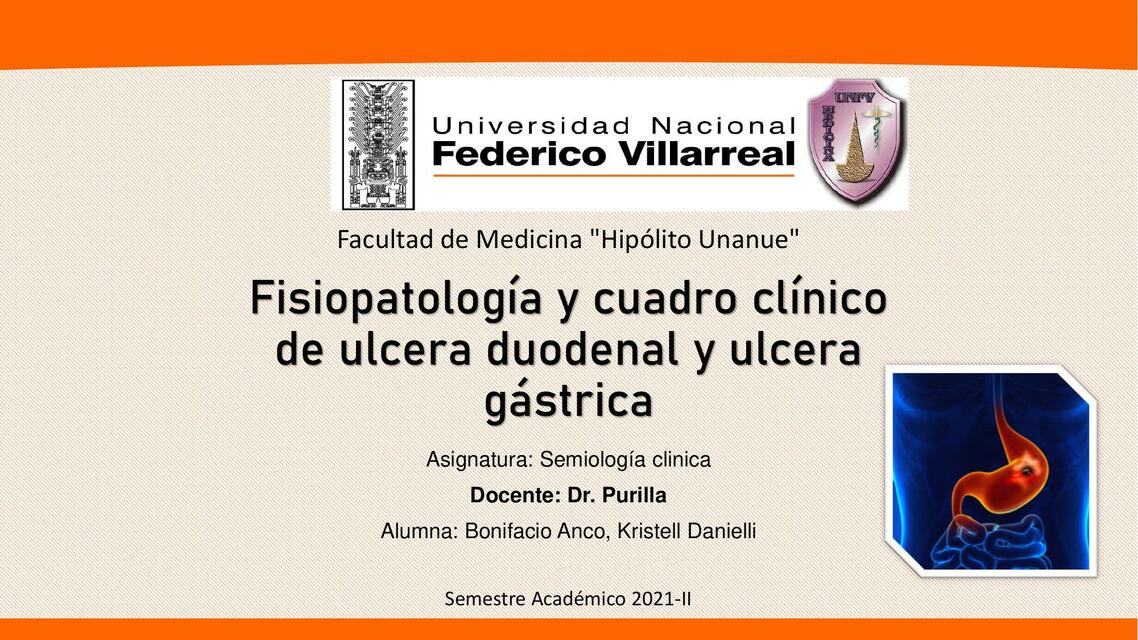 Fisiopatolog A Y Cuadro Cl Nico De Ulcera Duodenal Y Ulcera G Strica