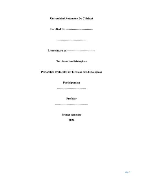 Portafolio Protocolos de Técnicas cito histológica Mel uwu uDocz