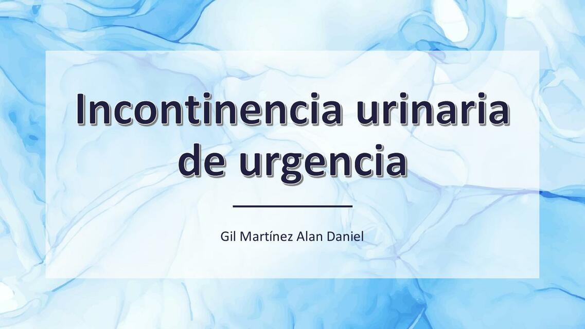 Incontinencia urinaria de urgencia 3