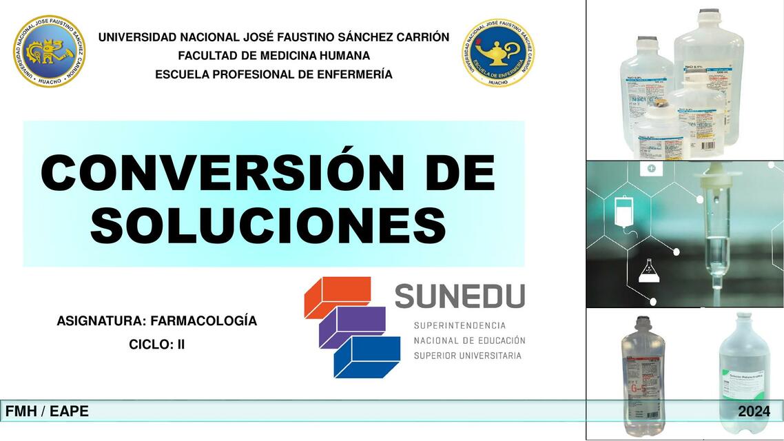 CONVERSIÓN DE SOLUCIONES