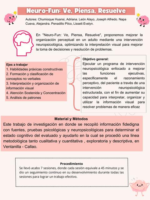 Póster científico neuropsicología