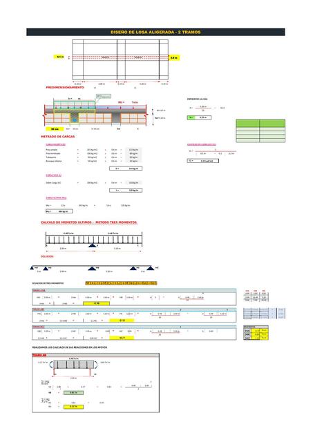 Diseno de Losa Aligerada 2 a 4 tramos