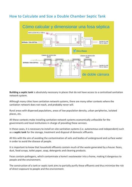 How to Calculate and Size a Double Chamber Septic