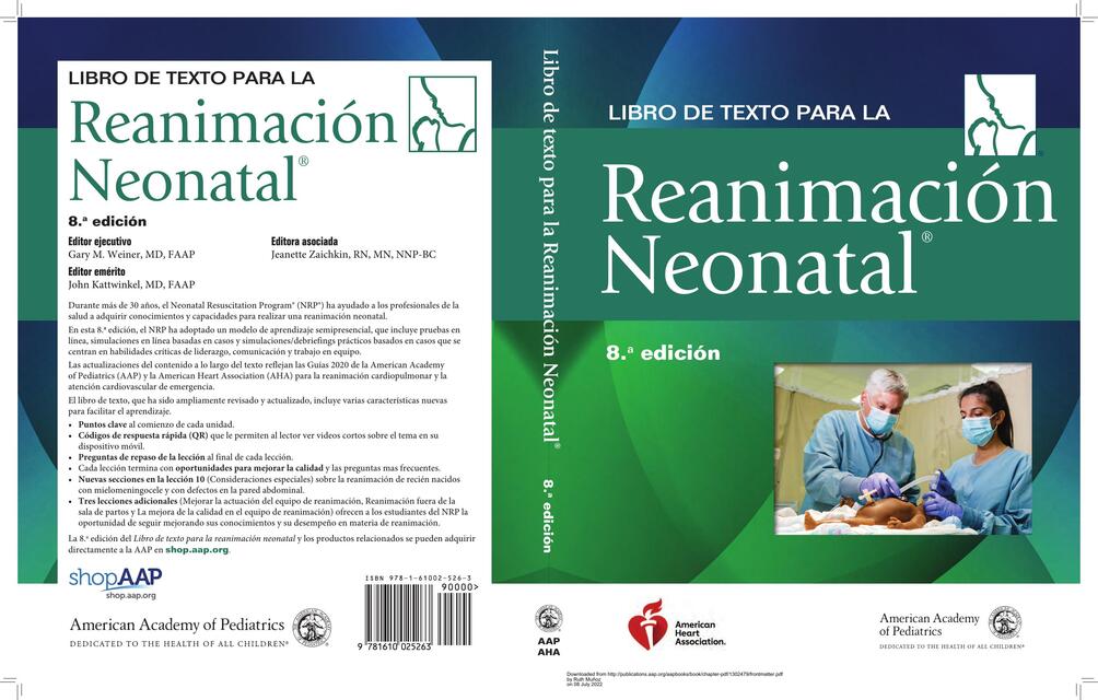 REANIMACIÓN NEONATAL 8VA ED. ESPAÑOL