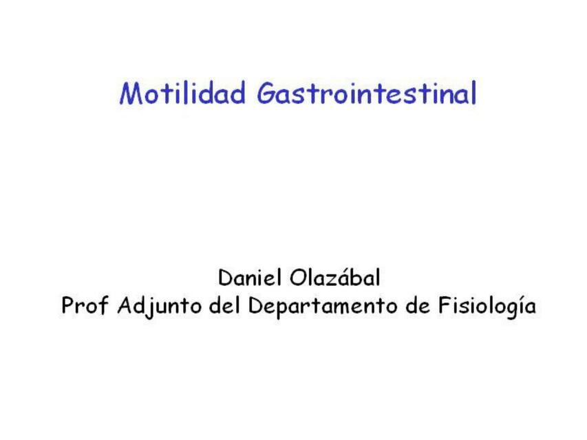 Motilidad Gastrointestinal