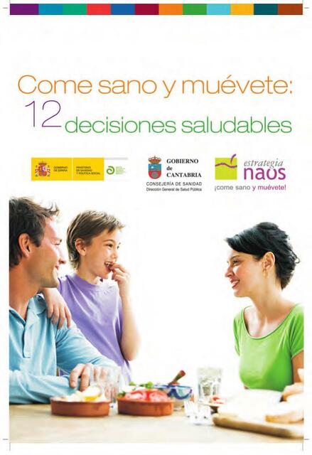 come sano y muévete 12 decisiones saludables