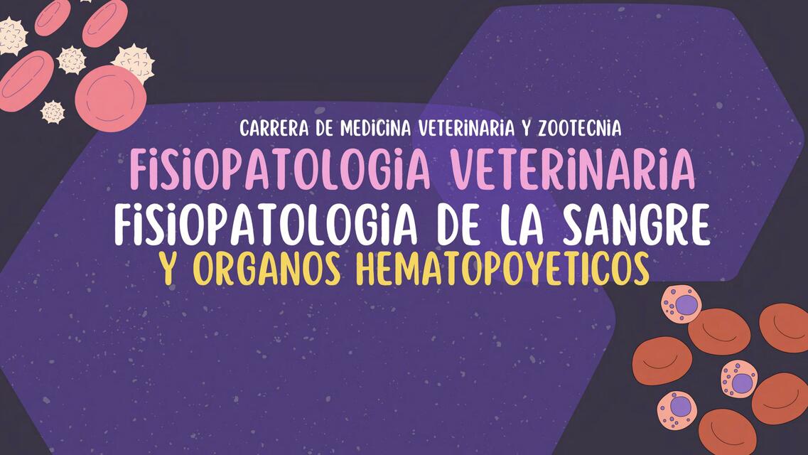 Fisiopatologia de la sangre