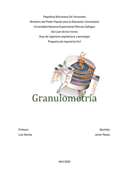 Informe sobre granulometría