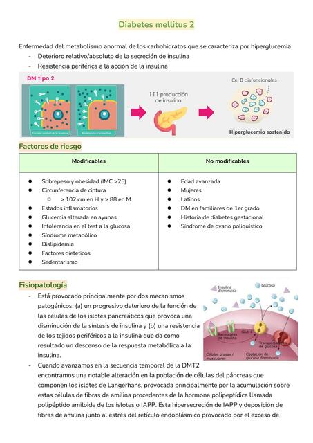 Diabetes mellitus 2 - Medicina familiar