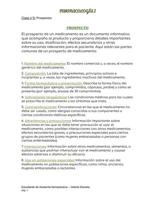 Prospectos de medicamentos