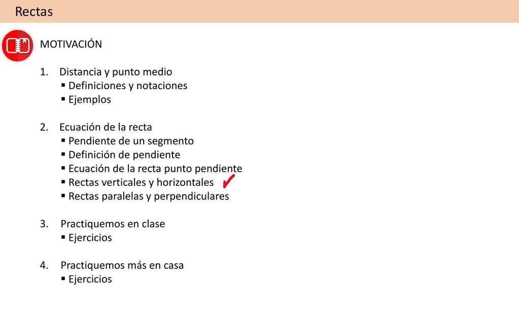 Sesión 1 1 Plano Cartesiano Rectas PPT Notas