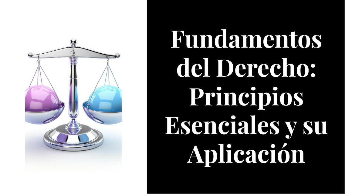 fundamentos del derecho principios esenciales y su