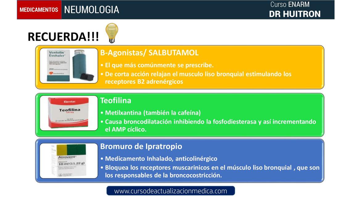 NEUMOLOGIA - FARMACOLOGIA