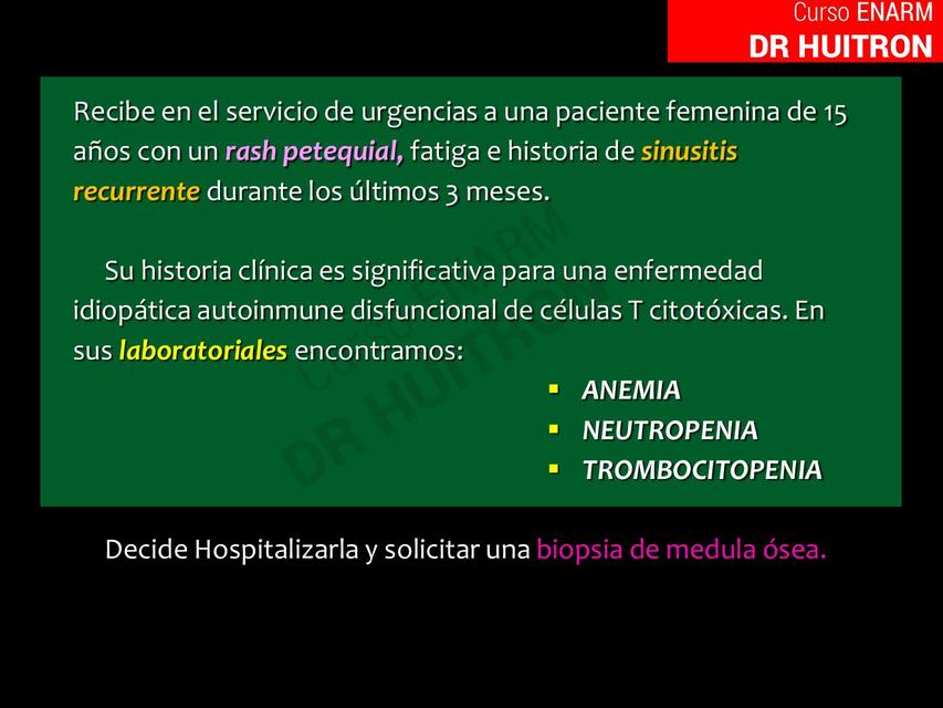 HEMATOLOGIA - ANEMIA APLASICA