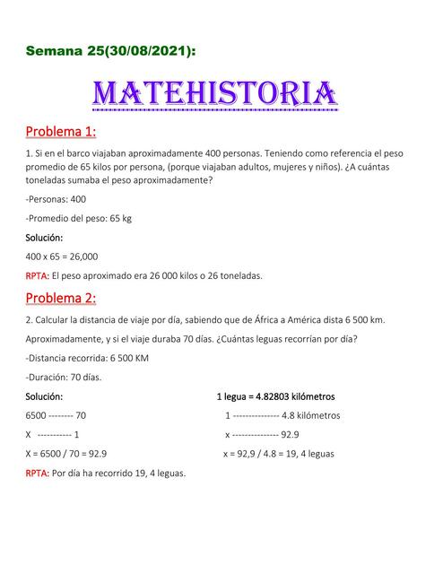 Problemas MateHistoria