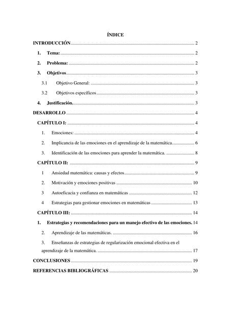 Impacto de las emociones del estudiante en su proceso de aprendizaje de la  Matemática en el nivel secundario de la EBR en el