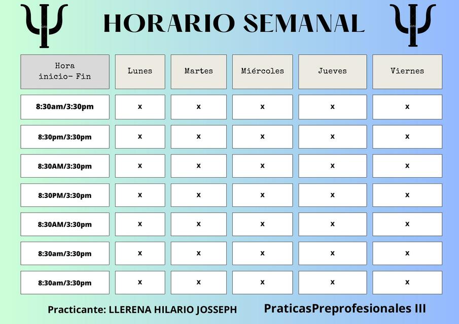 Horarios de Clase Escolar Semanal Minimalista Rosa