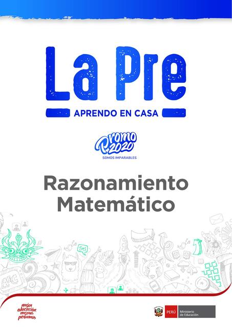 Razonamiento matemático la Pre Aprendo en Casa Pro