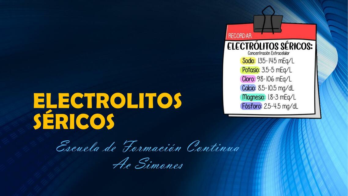 4 Electrolitos sericos