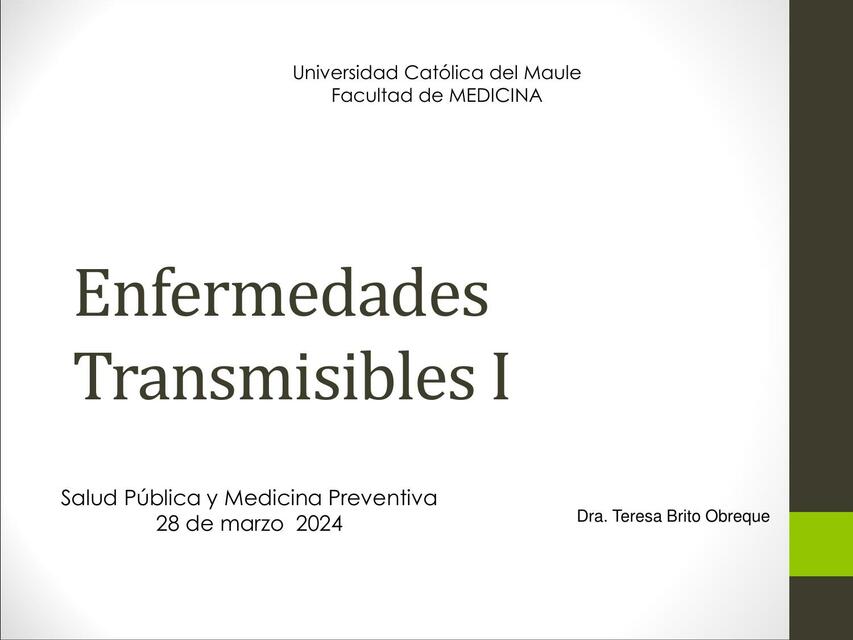 Enfermedades transmisibles I 