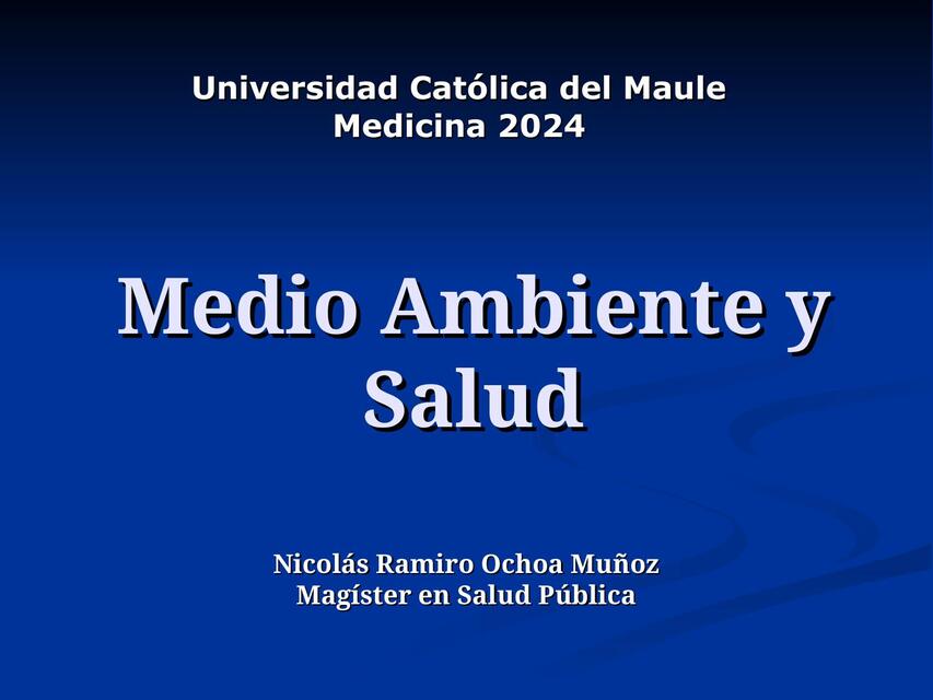 1 Medio Ambiente y Salud UCM