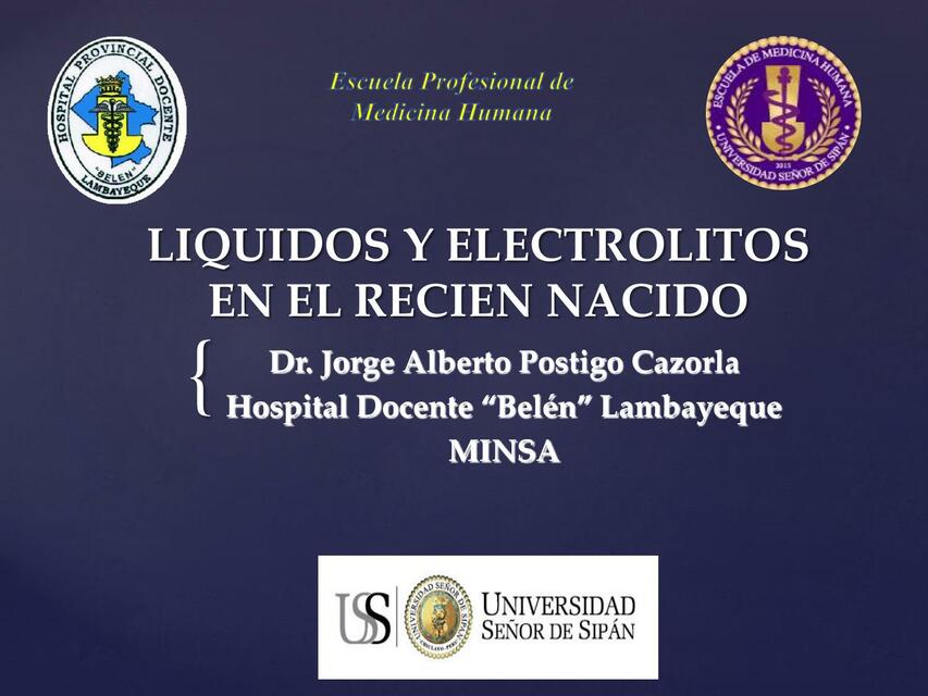 Líquidos y electrolitos en el recién nacido 