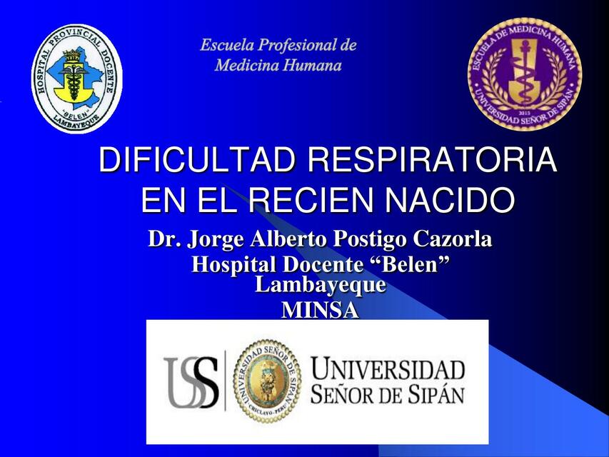 Dificultad respiratoria en el recién nacido 